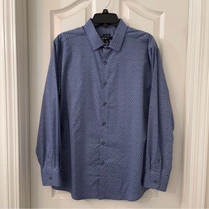 Bar III Slim Fit Shirt - Blue/Gray.  Mens:  Large 16-16 1/2 32/33.